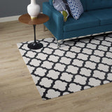 Lida Moroccan Trellis 8x10 Area Rug Ivory and Charcoal R-1001C-810