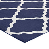 Marja Moroccan Trellis 8x10 Area Rug Navy and Ivory R-1003A-810