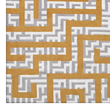 Nahia Geometric Maze 8x10 Area Rug Ivory, Light Gray and Banana Yellow R-1015C-810