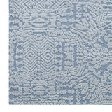 Javiera Contemporary Moroccan 5x8 Area Rug Ivory and Light Blue R-1018A-58