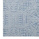 Javiera Contemporary Moroccan 8x10 Area Rug Ivory and Light Blue R-1018A-810