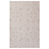 Javiera Contemporary Moroccan 8x10 Area Rug Ivory and Cameo Rose R-1018B-810