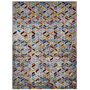 Laleh Geometric Mosaic 4x6 Area Rug Multicolored R-1088A-46