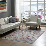 Laleh Geometric Mosaic 4x6 Area Rug Multicolored R-1088A-46