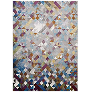 Lavendula Triangle Mosaic 4x6 Area Rug Multicolored R-1089A-46