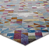 Lavendula Triangle Mosaic 4x6 Area Rug Multicolored R-1089A-46