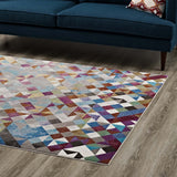 Lavendula Triangle Mosaic 4x6 Area Rug Multicolored R-1089A-46