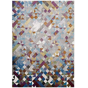 Lavendula Triangle Mosaic 5x8 Area Rug Multicolored R-1089A-58