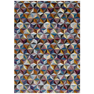 Arisa Geometric Hexagon Mosaic 5x8 Area Rug Multicolored R-1092A-58