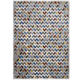 Gemma Chevron Mosaic 4x6 Area Rug Multicolored R-1093A-46