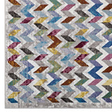 Gemma Chevron Mosaic 4x6 Area Rug Multicolored R-1093A-46