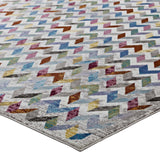 Gemma Chevron Mosaic 4x6 Area Rug Multicolored R-1093A-46