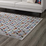 Gemma Chevron Mosaic 4x6 Area Rug Multicolored R-1093A-46