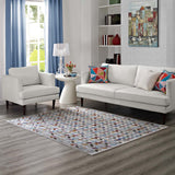 Gemma Chevron Mosaic 4x6 Area Rug Multicolored R-1093A-46