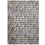 Gemma Chevron Mosaic 5x8
 Area Rug Multicolored R-1093A-58