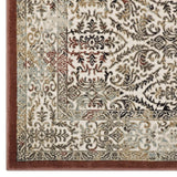 Hester Ornate Turkish 5x8 Vintage Area Rug Tan and Walnut Brown R-1100A-58