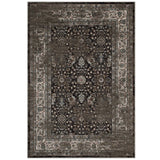 Berit Distressed Vintage Floral Lattice 8x10 Area Rug Brown and Beige R-1104A-810
