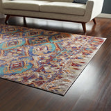 Centehua Distressed Southwestern Aztec 8x10 Area Rug Multicolored R-1118A-810