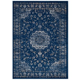 Lilja Distressed Vintage Persian Medallion Area Rug