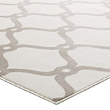 Beltara Chain Link Transitional Trellis 8x10 Area Rug Beige and Ivory R-1129C-810