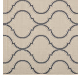 Linza Wave Abstract Trellis 5x8 Indoor and Outdoor Area Rug Beige and Gray R-1136A-58