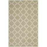 Cerelia Moroccan Trellis 9x12 Indoor and Outdoor Area Rug Beige and Light Green R-1139B-912