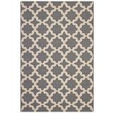 Cerelia Moroccan Trellis 9x12 Indoor and Outdoor Area Rug Gray and Beige R-1139D-912