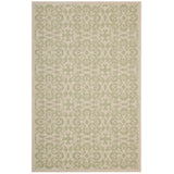 Ariana Vintage Floral Trellis 5x8 Indoor and Outdoor Area Rug Light Green and Beige R-1142B-58