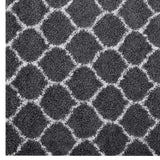 Solvea Moroccan Trellis 5x8 Shag Area Rug Dark Gray and Ivory R-1143D-58