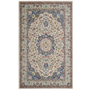 Meryam Distressed Persian Medallion 5x8 Area Rug Multicolored R-1147A-58