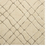 Jubilant Verona Abstract Geometric 5x8 Shag Area Rug Creame and Beige R-1149A-58