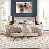 Whimsical Regale Abstract Moroccan Trellis 5x8 Shag Area Rug Ivory and Light Gray R-1154A-58