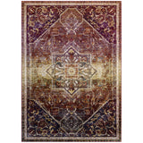 Success Kaede Transitional Distressed Vintage Floral Persian Medallion 4x6 Area Rug