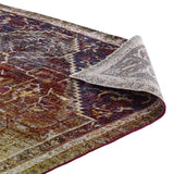 Success Kaede Transitional Distressed Vintage Floral Persian Medallion 8x10 Area Rug Multicolored R-1157A-810