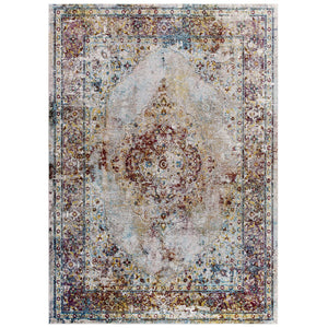 Success Merritt Transitional Distressed Floral Persian Medallion 4x6 Area Rug Multicolored R-1158A-46