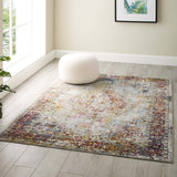 Success Merritt Transitional Distressed Floral Persian Medallion 4x6 Area Rug Multicolored R-1158A-46