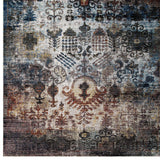 Success Tahira Transitional Distressed Vintage Floral Moroccan Trellis 5x8 Area Rug Multicolored R-1159A-58