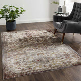 Success Kaede Distressed Vintage Floral Moroccan Trellis 5x8 Area Rug Multicolored R-1161A-58