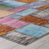 Success Nyssa Abstract Geometric Mosaic 4x6 Area Rug Multicolored R-1162A-46