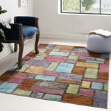 Success Nyssa Abstract Geometric Mosaic 4x6 Area Rug Multicolored R-1162A-46