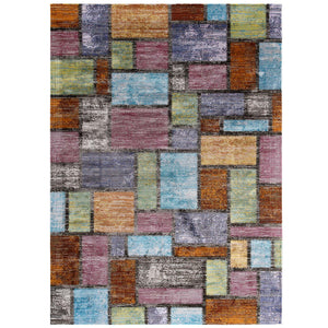 Success Nyssa Abstract Geometric Mosaic 5x8 Area Rug Multicolored R-1162A-58
