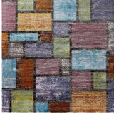 Success Nyssa Abstract Geometric Mosaic 5x8 Area Rug Multicolored R-1162A-58