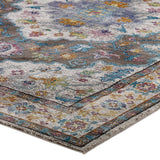 Success Anisah Distressed Floral Persian Medallion 4x6 Area Rug Gray, Ivory, Yellow, Orange R-1163A-46