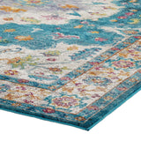 Success Anisah Distressed Floral Persian Medallion 4x6 Area Rug Blue, Ivory, Yellow, Orange R-1163C-46