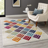 Entourage Florin Abstract Floral 5x8 Area Rug Multicolored R-1166A-58