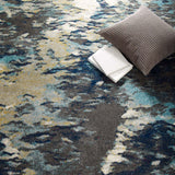 Modway Furniture Entourage Foliage Contemporary Modern Abstract 8x10 Area Rug XRXT Blue, Tan, Gray R-1172B-810