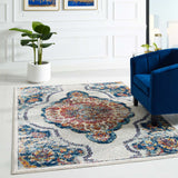 Entourage Malia Distressed Vintage Floral Persian Medallion 5x8 Area Rug Multicolored R-1175A-58