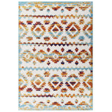 Reflect Takara Abstract Diamond Moroccan Trellis 5x8 Indoor and Outdoor Area Rug Multicolored R-1180B-58