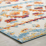 Reflect Takara Abstract Diamond Moroccan Trellis 5x8 Indoor and Outdoor Area Rug Multicolored R-1180B-58