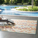 Reflect Takara Abstract Diamond Moroccan Trellis 8x10 Indoor and Outdoor Area Rug Multicolored R-1180B-810